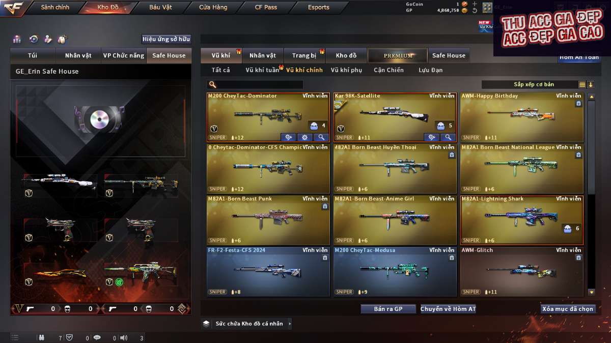 shop acc cf uy tin gia re